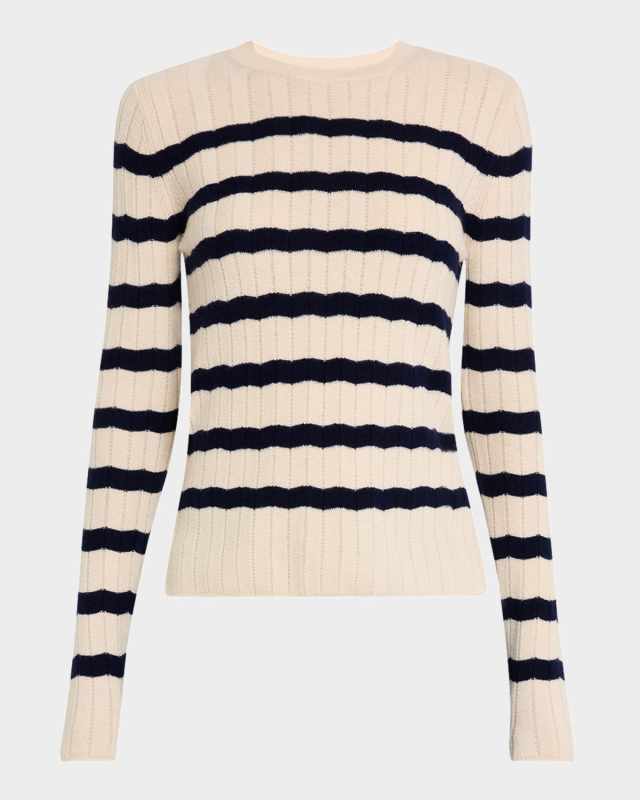 Crewneck Chevron Striped Sweat